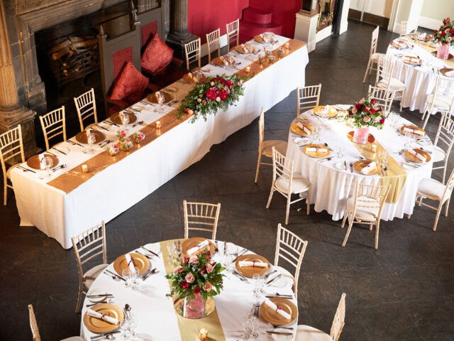 Wedding Spaces Barons Hall Maintable3 Lumley Castle Hotel
