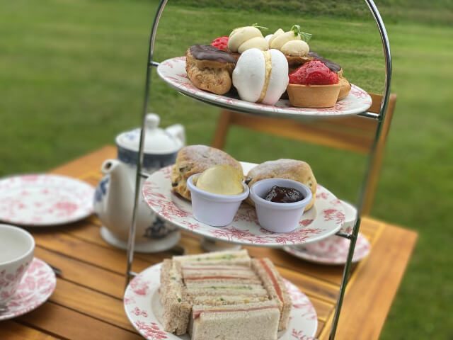 Afternoon Tea Outdoors Lumley Castle Hotel